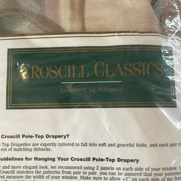 BNIP (2) Croscill Classics 82” X 63” Pole Top Drapery - Picture 1 of 8